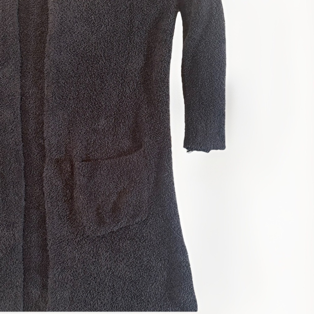 Tread & Supply Women’s M Plush Soft Open Cardigan Black Oversized Warm Comfy - Picture 4 of 9